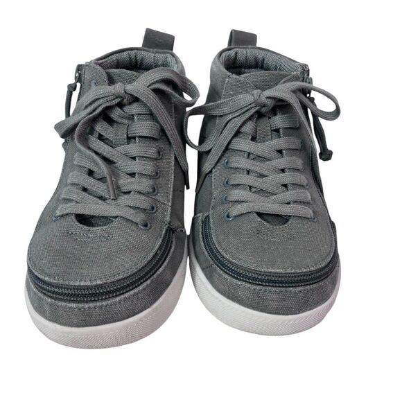 BILLY Footwear Classic High Top Adaptive Sneakers Gray Size 2 Unisex - Picture 2 of 8